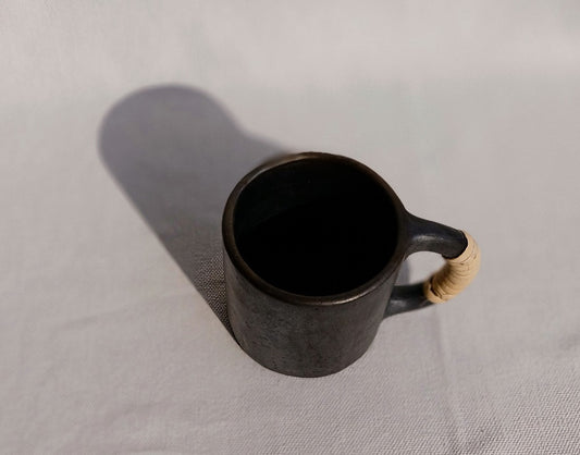 Longpi Black Pottery Coffee Mug Large