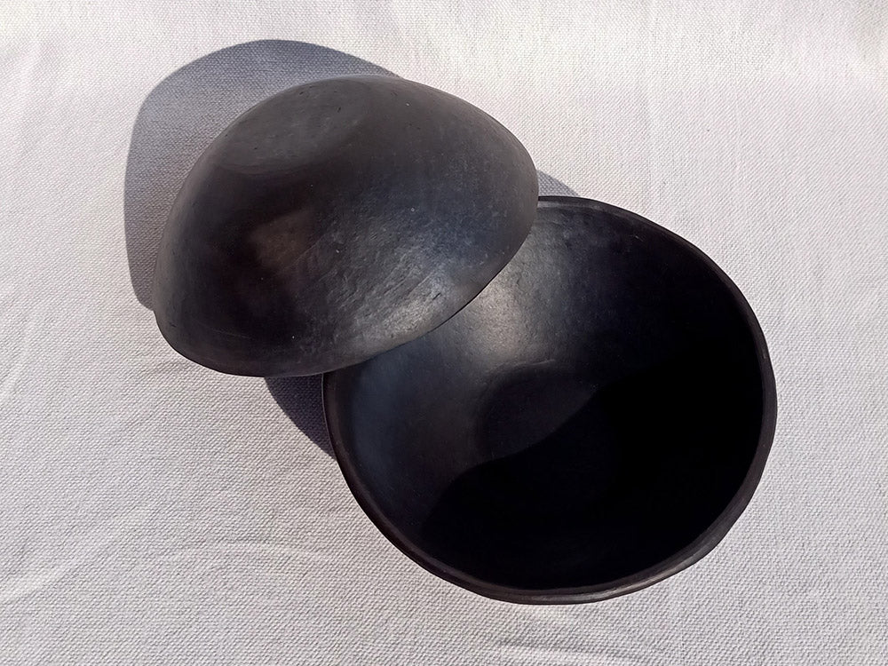 Longpi Black Pottery Soup/Salad Bowl Set of 2