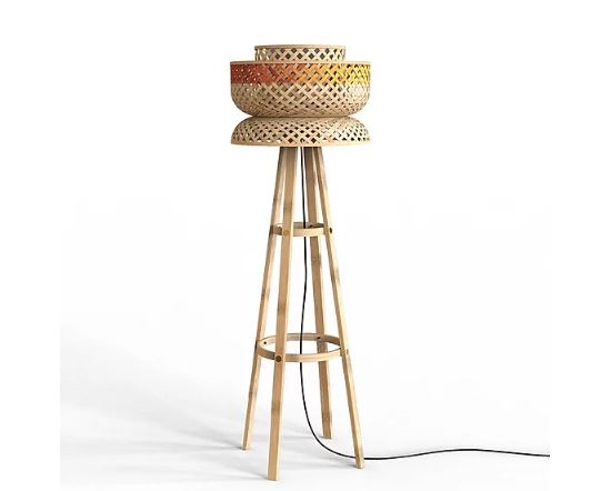 Lotus Floor Lamp in orange