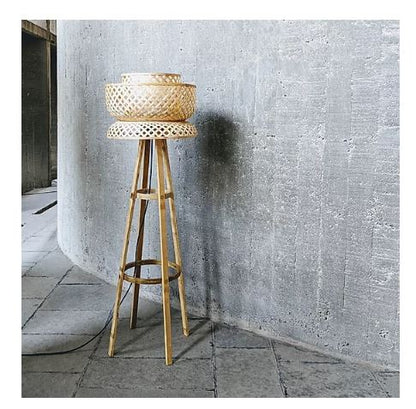 Lotus Floor Lamp in natural finish