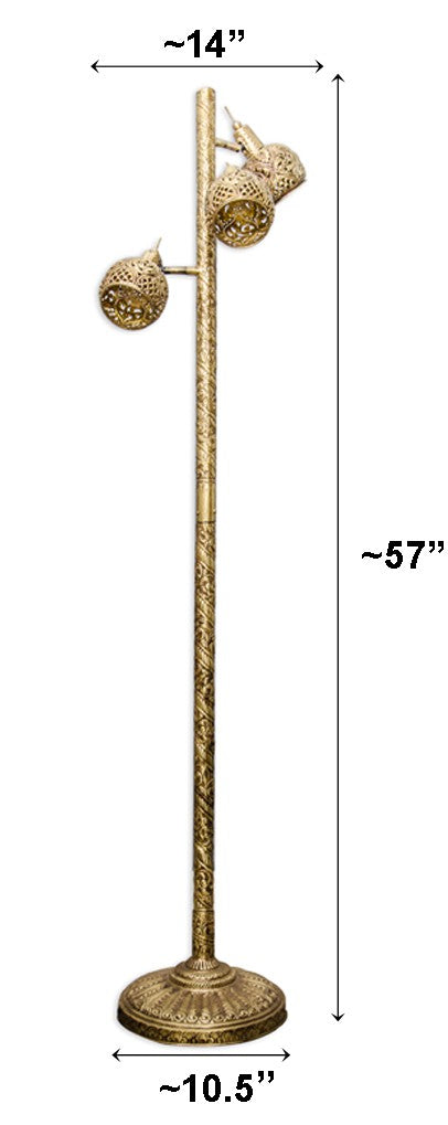 3 Adjustable Hand Cut Spot Floor Lamp