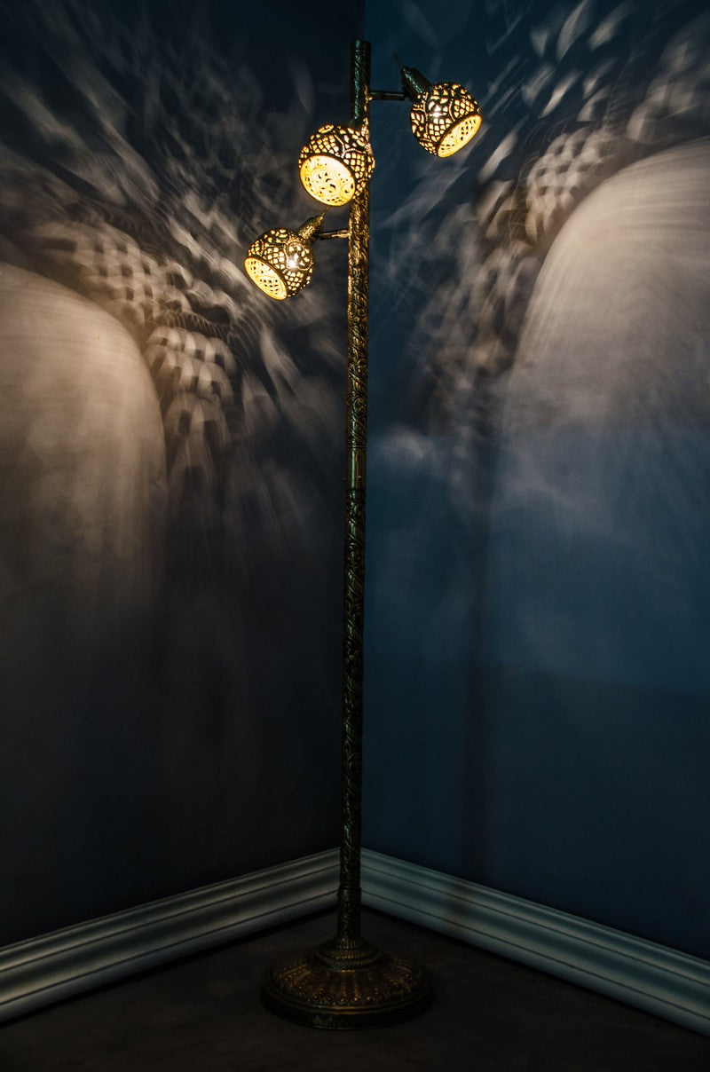 3 Adjustable Hand Cut Spot Floor Lamp