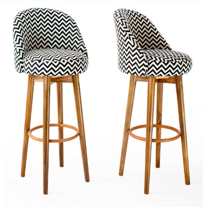 Striped Bar Stool