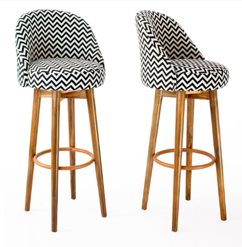 Striped Bar Stool