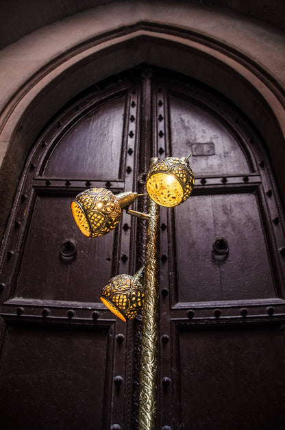 3 Adjustable Hand Cut Spot Floor Lamp