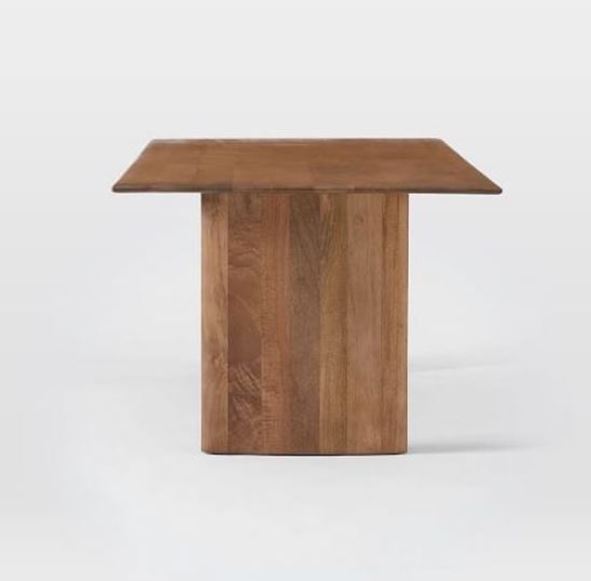 Soldi Handcrafted Wooden Dining Table side view