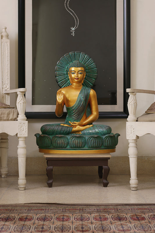 Buddha statue- Vitraka mudra-Gold