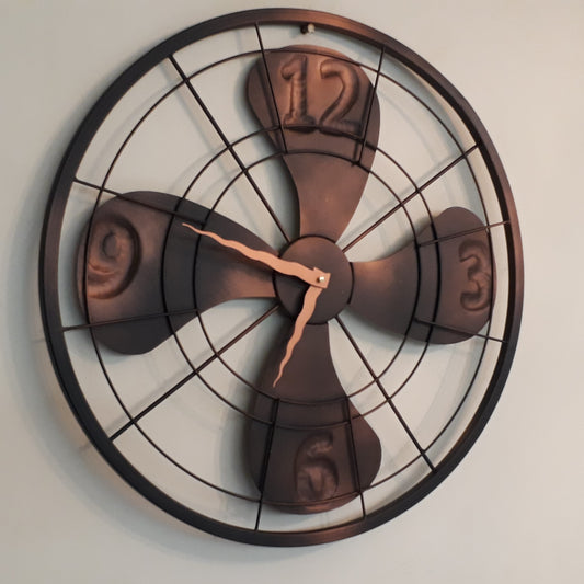 Metal Industrial Vintage Rustic Black Copper Dust Round Numeric Home Decor Wall Clock