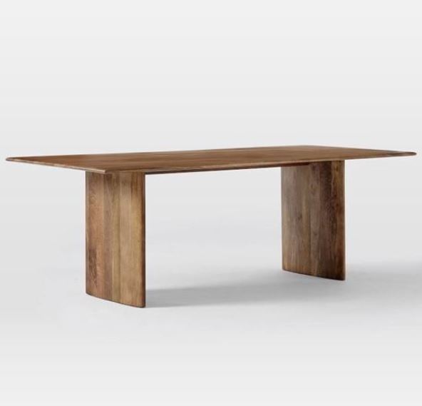 Soldi Handcrafted Wooden Dining Table side view