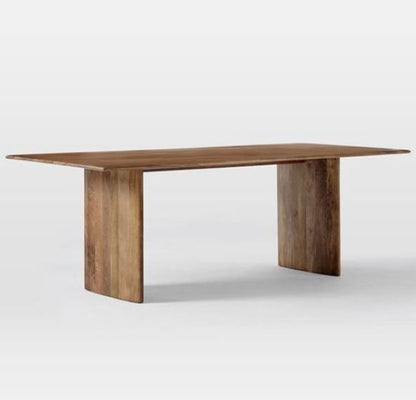Soldi Handcrafted Wooden Dining Table side view
